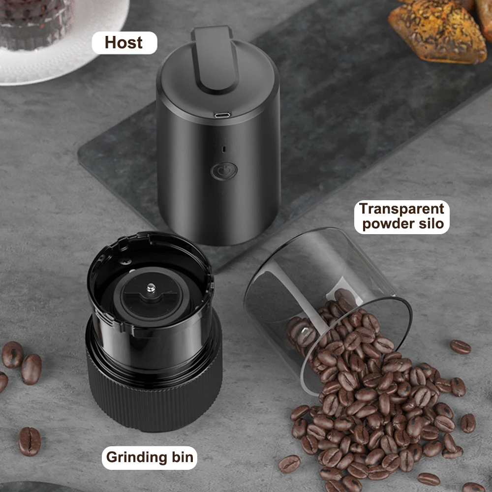 Cordless Electric Coffee Grinder Powerful Cafe Grass Nuts Herbs Grains Pepper Tobacco Spice Flour Coffee Beans Grinder Machine