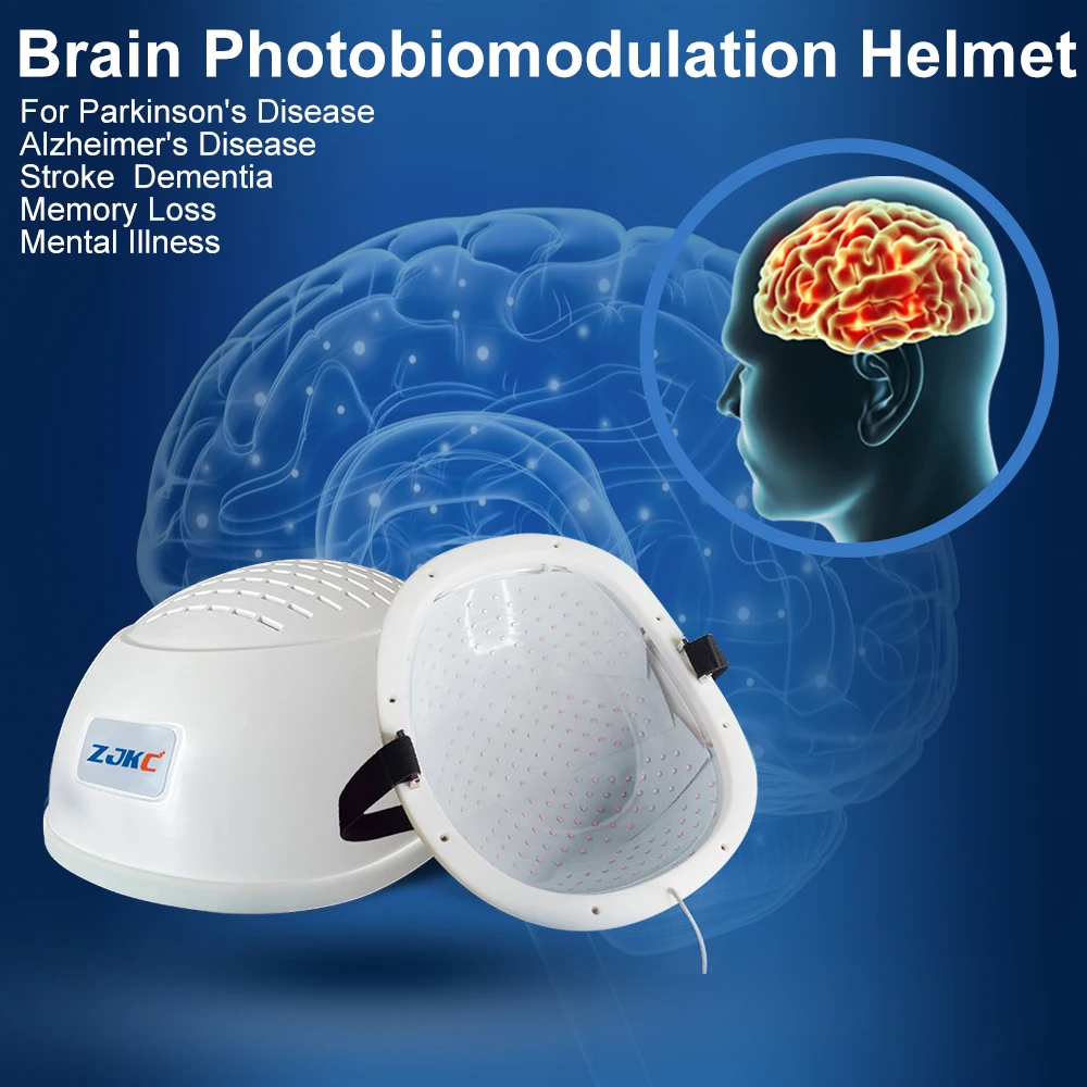 ZJKC 810nm Infrared Helmet Parkinson's Stroke Rehabilitation Equipment for Alzheimer Diseases therapy Boost the Brain Activities