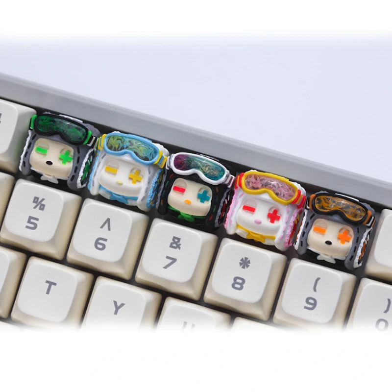 Anime Keycap Transparent Resin Craftsman Keycaps FLIGHT-v2 Personalized Keycap Handmade Custom Key Caps Mechanical Keyboard