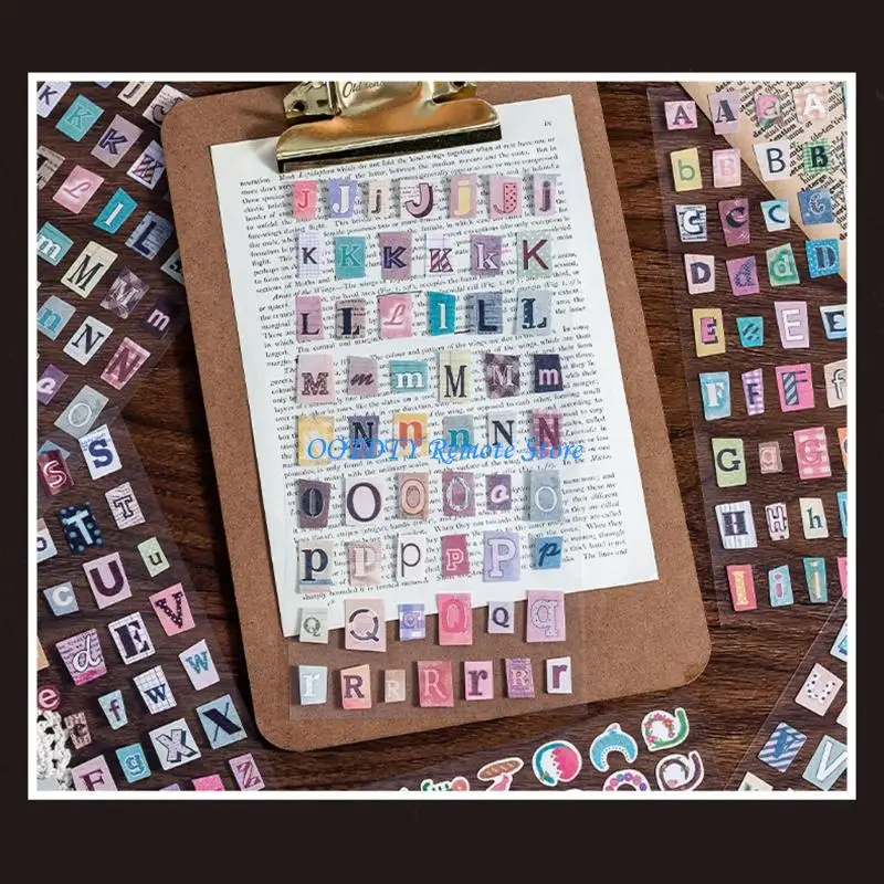  Retro Letter and Number Sticker Journaling Decoration Sticker For Kids Adults Scrapbooking Notebooks Planners Calendar
