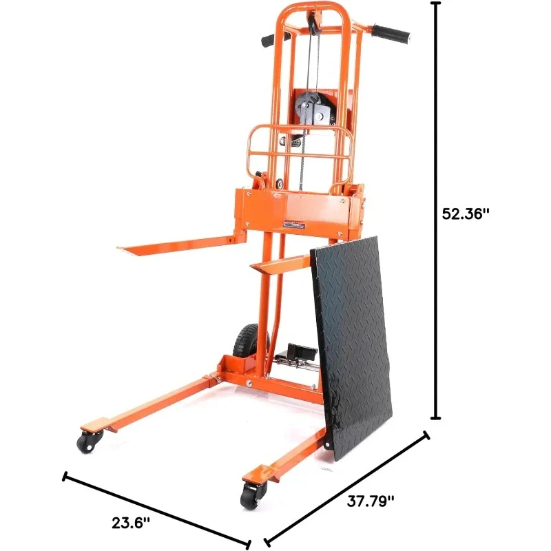 Winch Stacker, Pallet Truck Dolly, Lift Table, Fork Lift, 330 Lbs 40