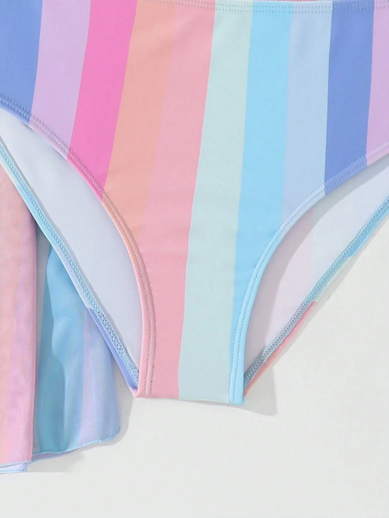 

3-Piece Swimsuit Set With Cover Up Striped Bikini For Women