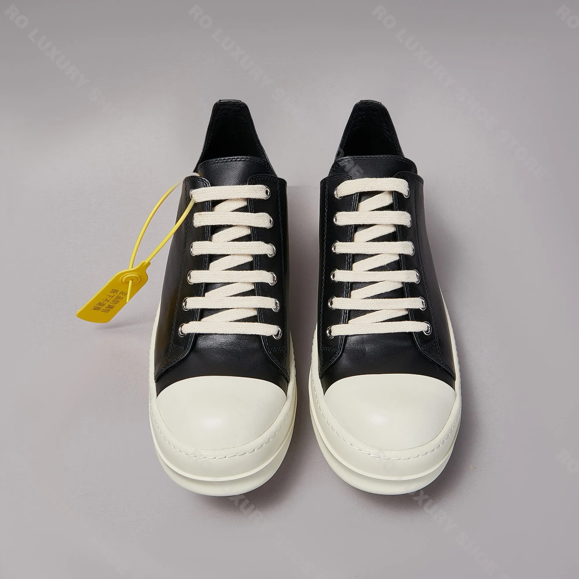 Brand Genuine Leather Men Shoe Low Top Women Sneaker Black Luxury Designer Platform Trainer Quality New Fashion Flat Shoe