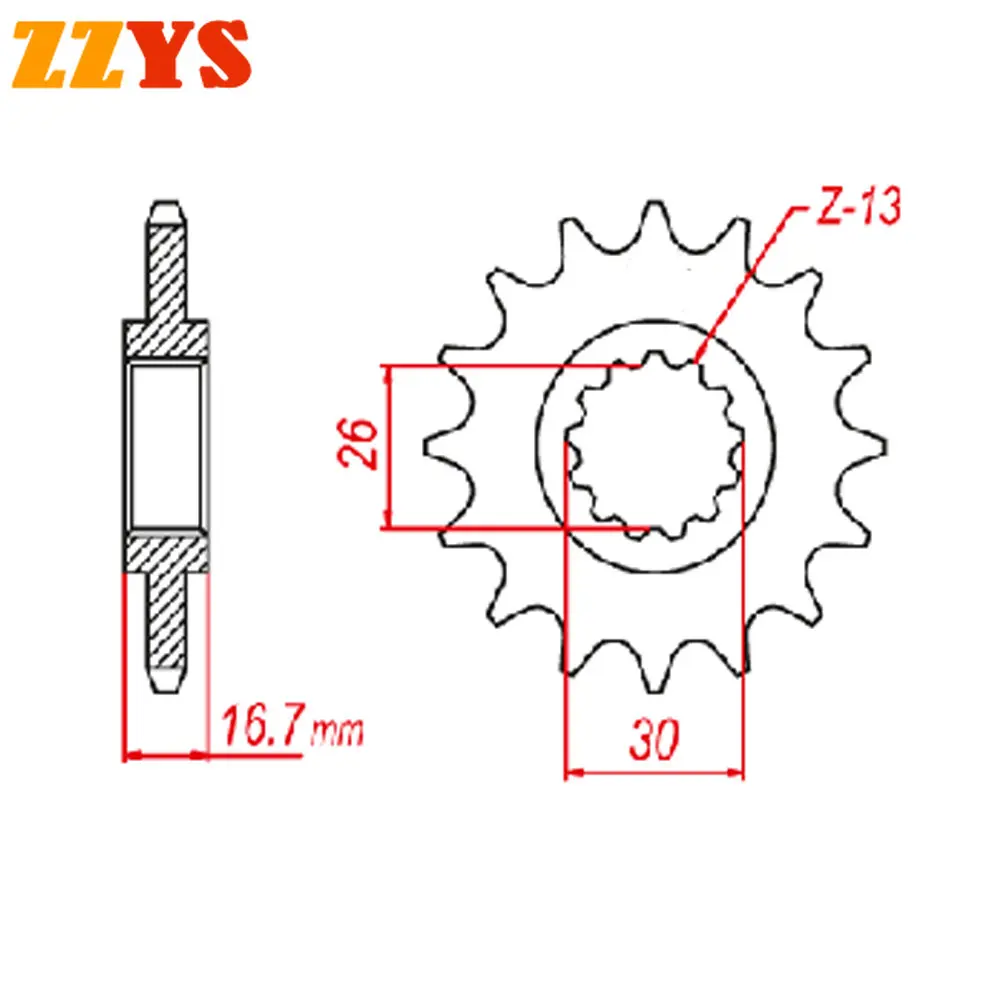 525 16T 16 Tooth 525-16T Front Sprocket Gear Staring Wheel Cam For Honda CBF600 CBF600N CBF 600 CBF600NA CBF600S CBF600SA C-ABS