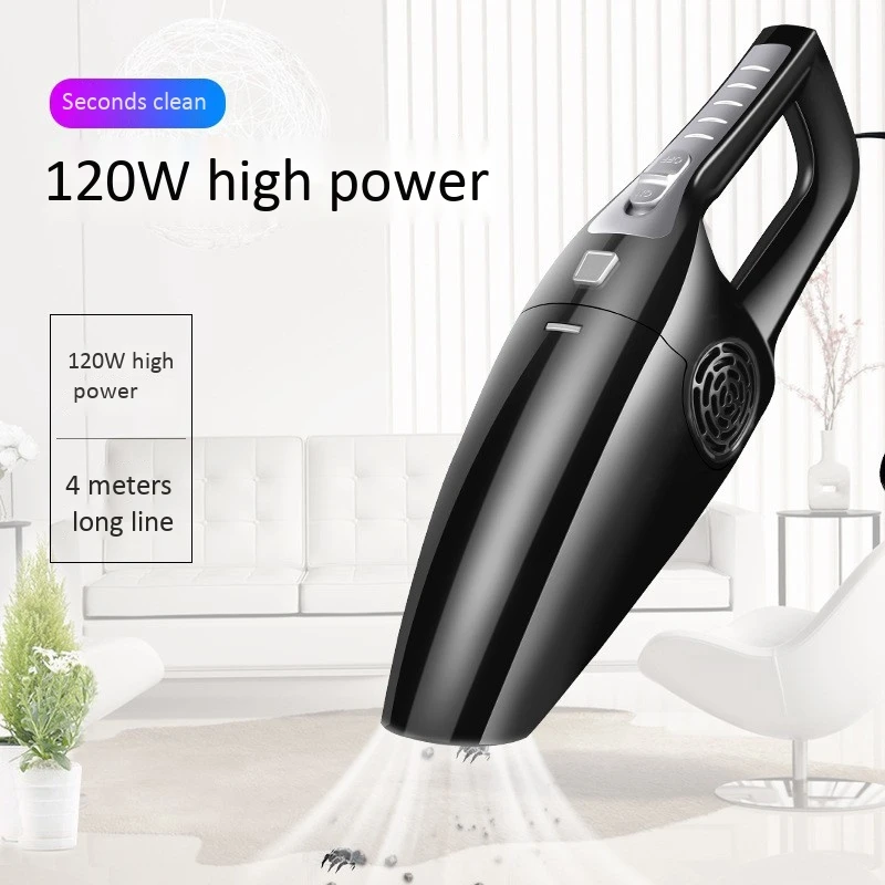 Car Vacuum Cleaner 120W High Power Wet And Dry Dual Purpose Strong Suction Portable Handheld Vacuum Cleaner For Toyota