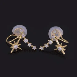 Micro-inlaid Mosquito Coil Ear Clip Light Earring Ear Row Transparent Ear Clip Hip Hop All-match Earring Female Hot Sale