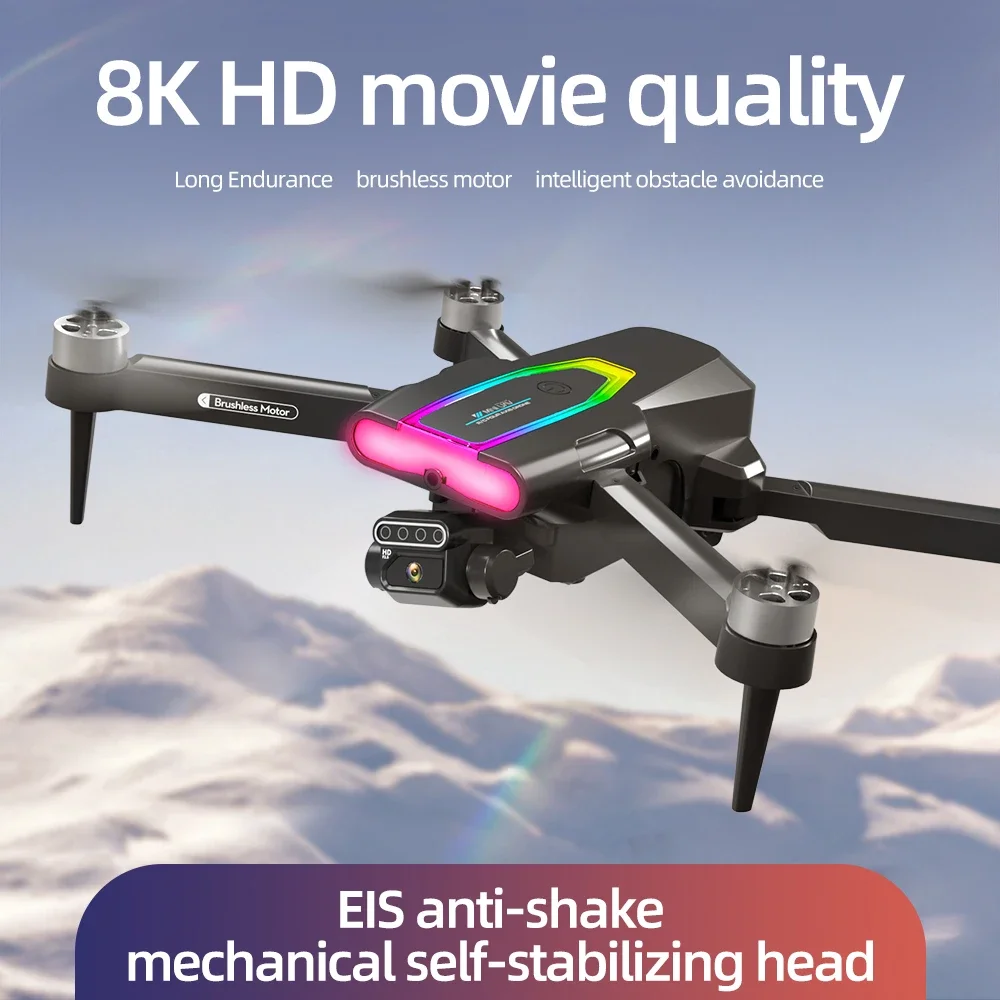 2025 New F199 RC Drone 4K Professinal With Wide Angle Triple HD Camera Foldable RC Helicopter WIFI FPV Height Hold Aircraft