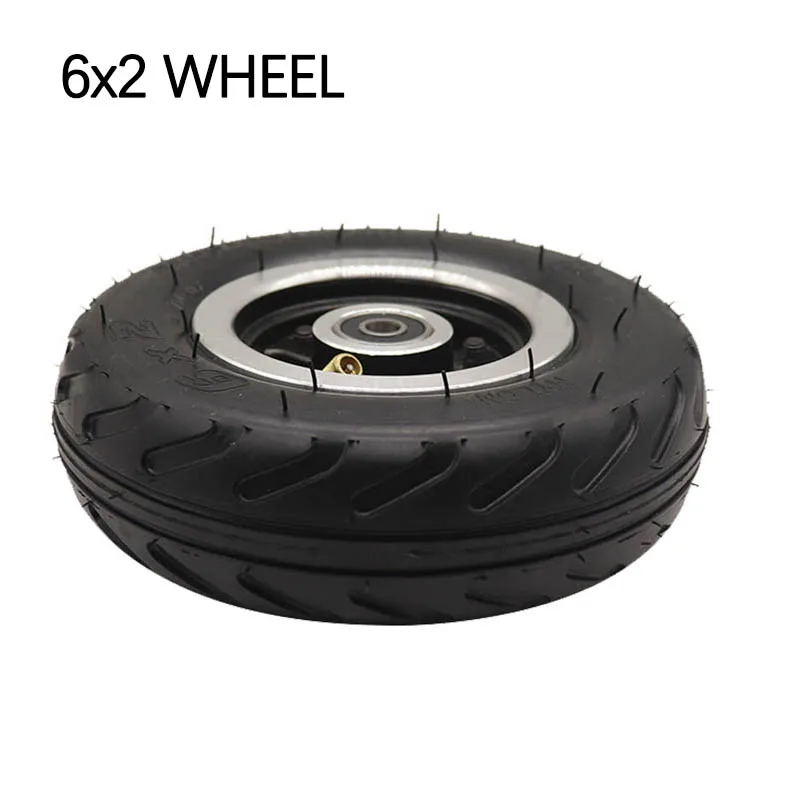 6 Inch Inflatable Wheel 6x2 Tire for Mini Electric Scooter Trolley Thickened Wear Resistant High Quality