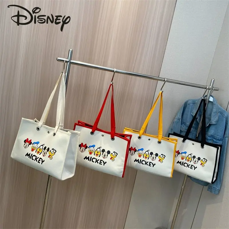 Disney New Women's Bag Fashion High Capacity Commuter Tote Bag Cartoon Leisure Multi Functional Environmental Shopping Bag