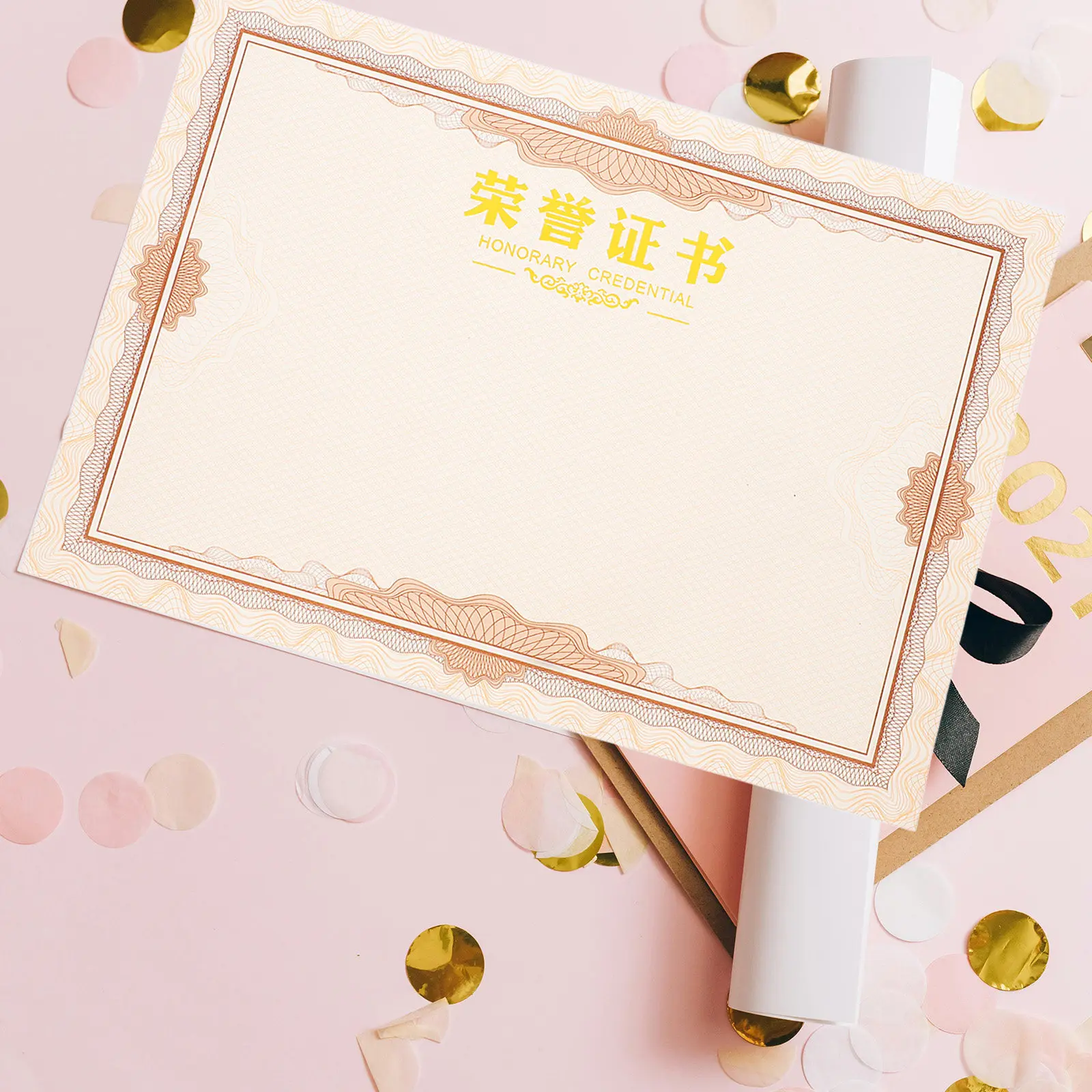50Pcs Writable Certificate Paper Premium Blank Inner Sheets for Student Awards Teacher Appreciation Graduation Ceremonies Camp