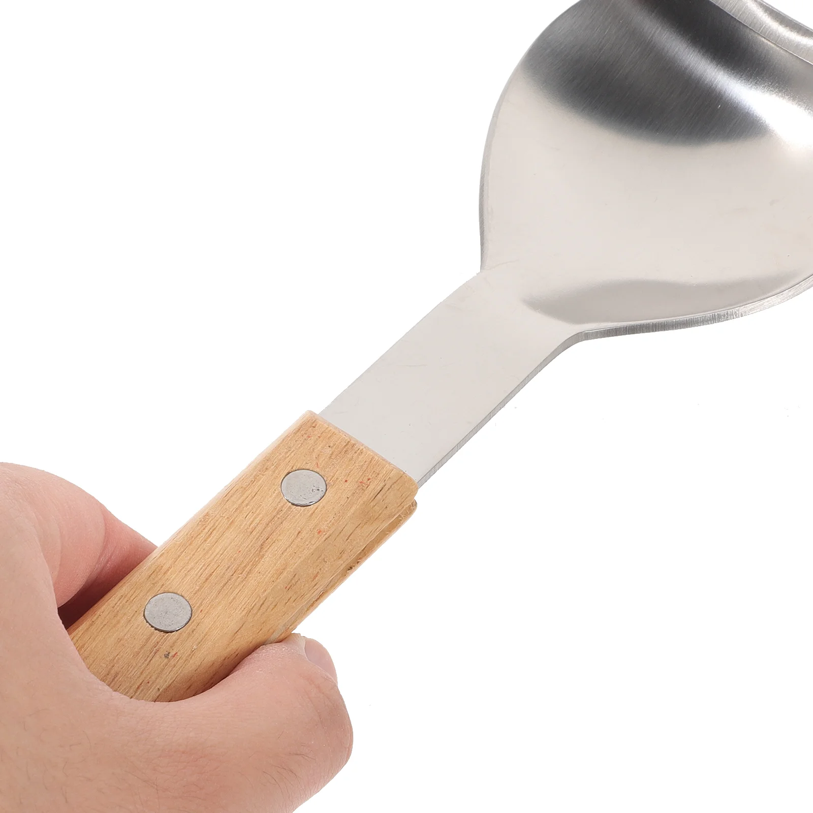 Ice Cream Scoop Stainless Steel Food Spade Kitchen Utensil Wooden Dessert