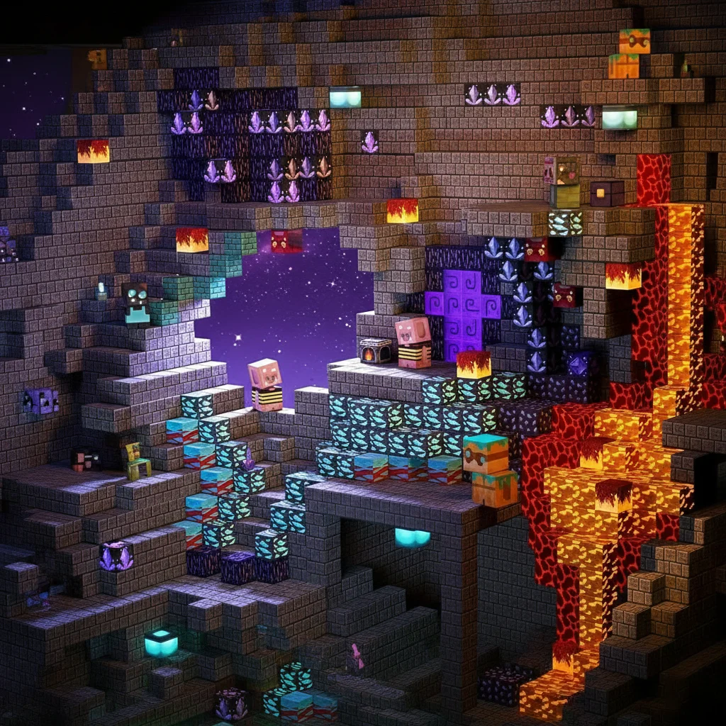 ตัวต่อแม่เหล็ก ชุดโลกเหมืองแร่ โลกถ้ำแม่เหล็ก ของเล่นตัวต่อแบบลูกบาศก์ ชุด STEM เสริมพัฒนาการ ของขวัญที่ดีที่สุดสำหรับเด็กชาย เด็กหญิง ปี 2025