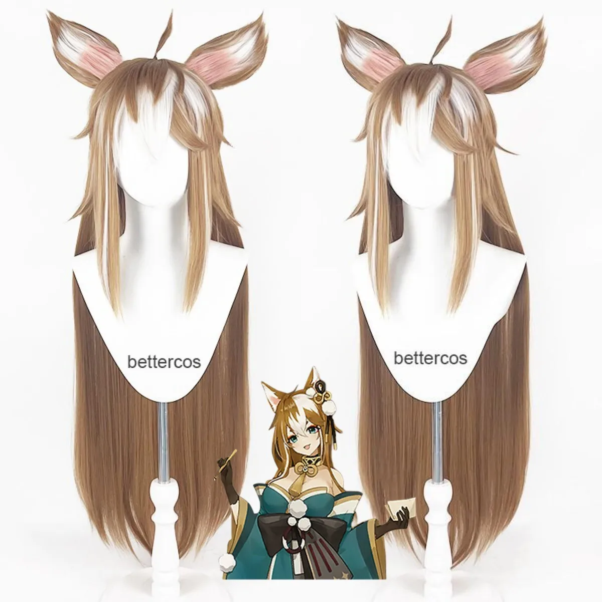 

Miss Hina Cosplay Wig Cosplay Gorou Cosplay Long Heat Resistant Synthetic Hair Ms Hina Wigs + Wig Cap