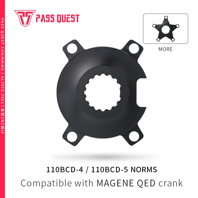 Pièces de modification PASS QUEST pour Magene QED Spider, compatibles avec les capteurs de puissance dotés d'un port de charge