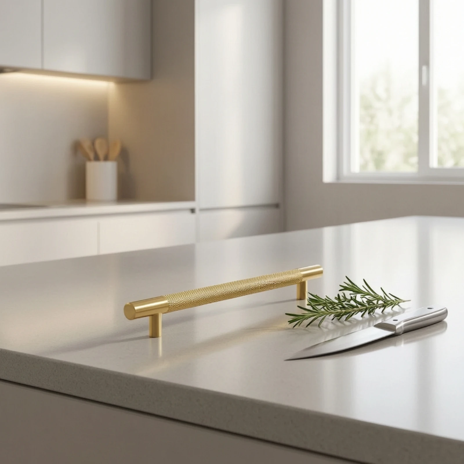 Cabinet Pulls with Knurled Grip Gold-Tone Cabinet Handles with Knurled Grip Bar Pull Textured Matte for Homeowners