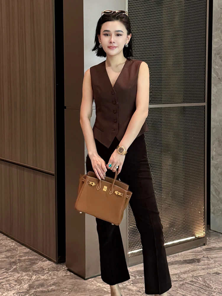 

Костюмный комплект Yuan Ling Mid-Century Series: Новая коллекция весна-лето, ретро-стиль, шерсть, цветной, приталенный, стройнящий силуэт, женский модный ансамбль