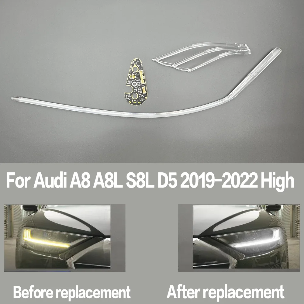 

Для Audi A8 A8L S8L D5 2019 2020 2021 2022, высокая направляющая дневных ходовых огней, дневные ходовые огни, трубка дневных ходовых огней