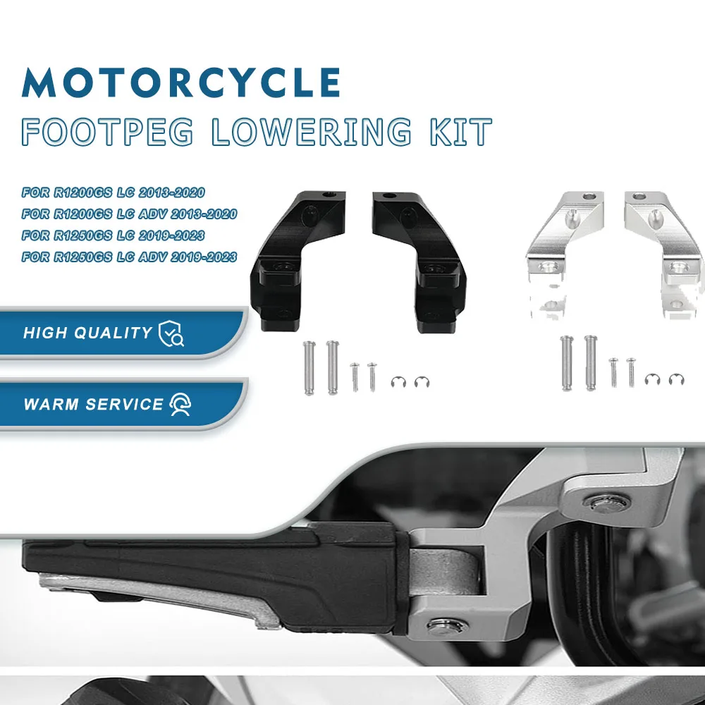 

For BMW R1250GS Adventure ADV 2019 2020 S1000XR 2015 2016 2017 2018 2019 S1000 XR R 1200 GS LC Passenger Footpeg Lowering Kit