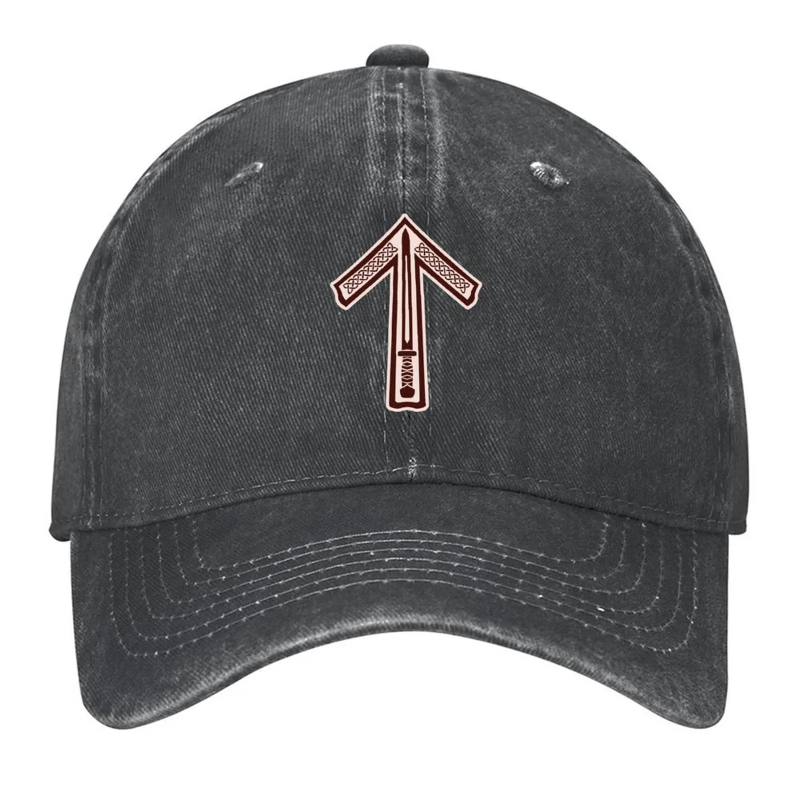 

Tyr / Tiwaz - Bone and Burnt Wood Inverted - Viking / Norse / Saxon Futhark Rune Baseball Cap Kids Hat Boy Child Women's