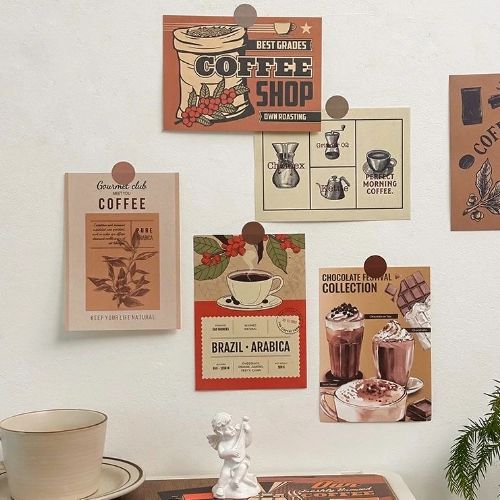 20 Sheets Ins Vintage Bread Old Newspapers Postcards Home Background Wall Diy Decorative Card Creative Photo Props Free Sticker