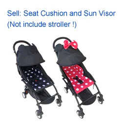 Baby Stroller Accessories Canopy Hood Sunshade and Mattress Seat Cushion For 175° Babyzen Yoyo Yoyo2 Yoya