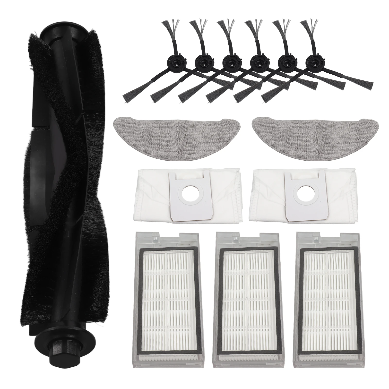 Robot Vacuum Cleaner Accessory Brush Dust Bag Cleaning Cloth Set Kit for EVE PLUS