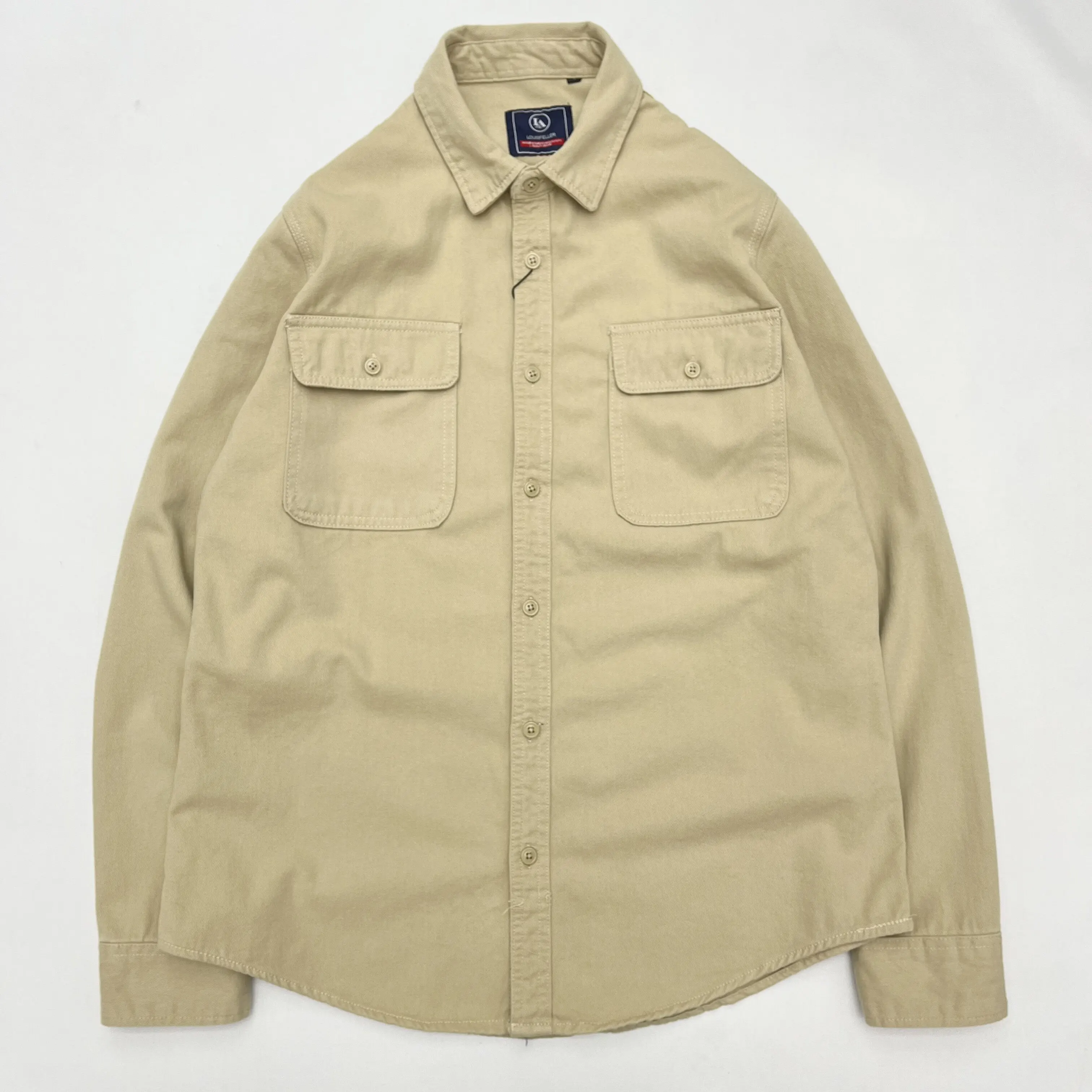 Thick Heavyweight 100% Cotton Washed Shirts American Vintage Workwear Extra Thick Autumn/Winter Casual Men's Shirt Jacket