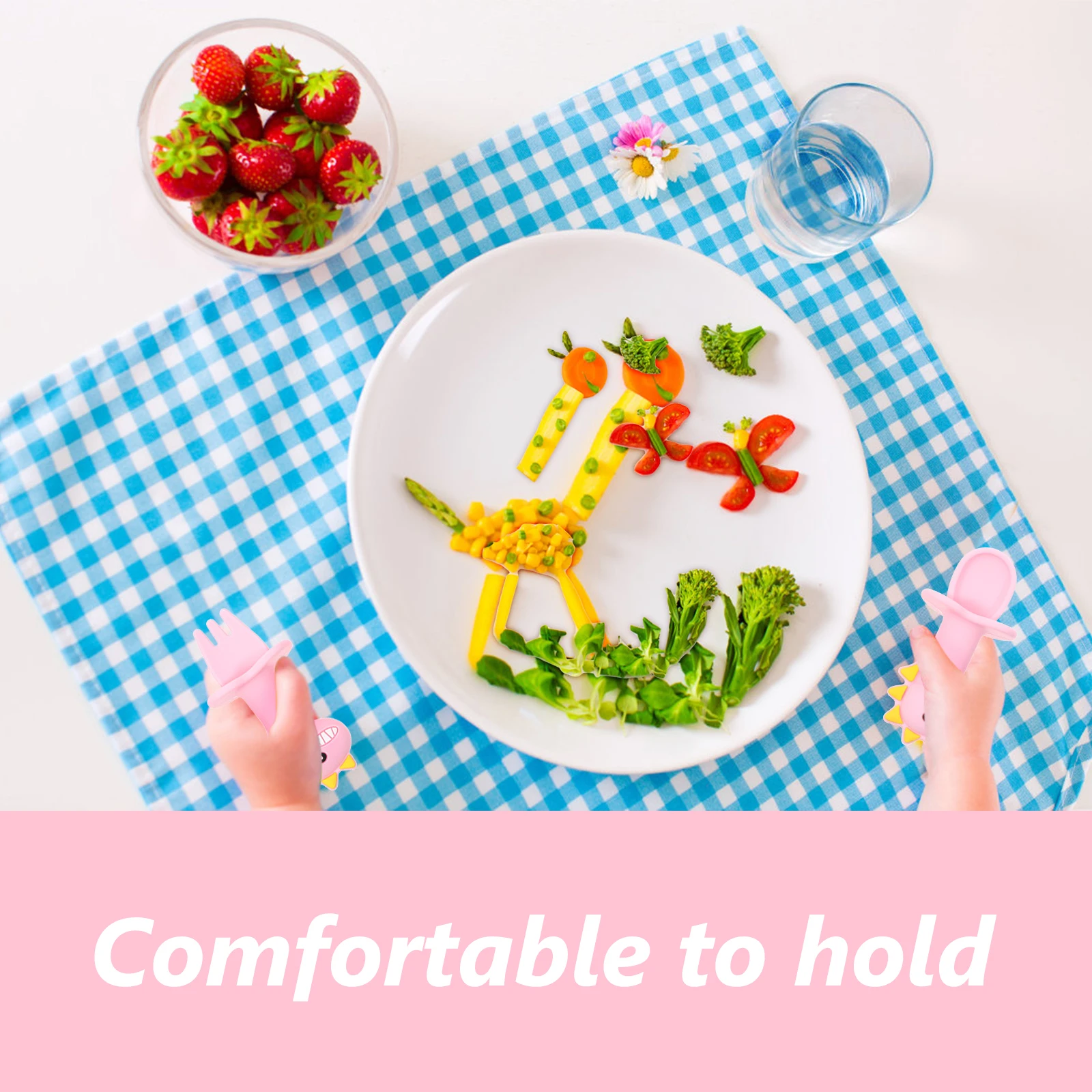 

Children's Silicone Spoon Training Spoons Toddler Eating Essentials Feeding Utensils Forks Tableware Kids Baby