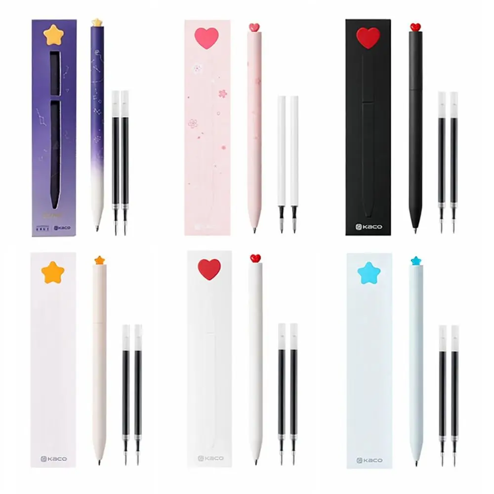 

Portable 0.5mm Gel Pen Rotate Black Black Ink Pens Stationery Signature Pen School/Office