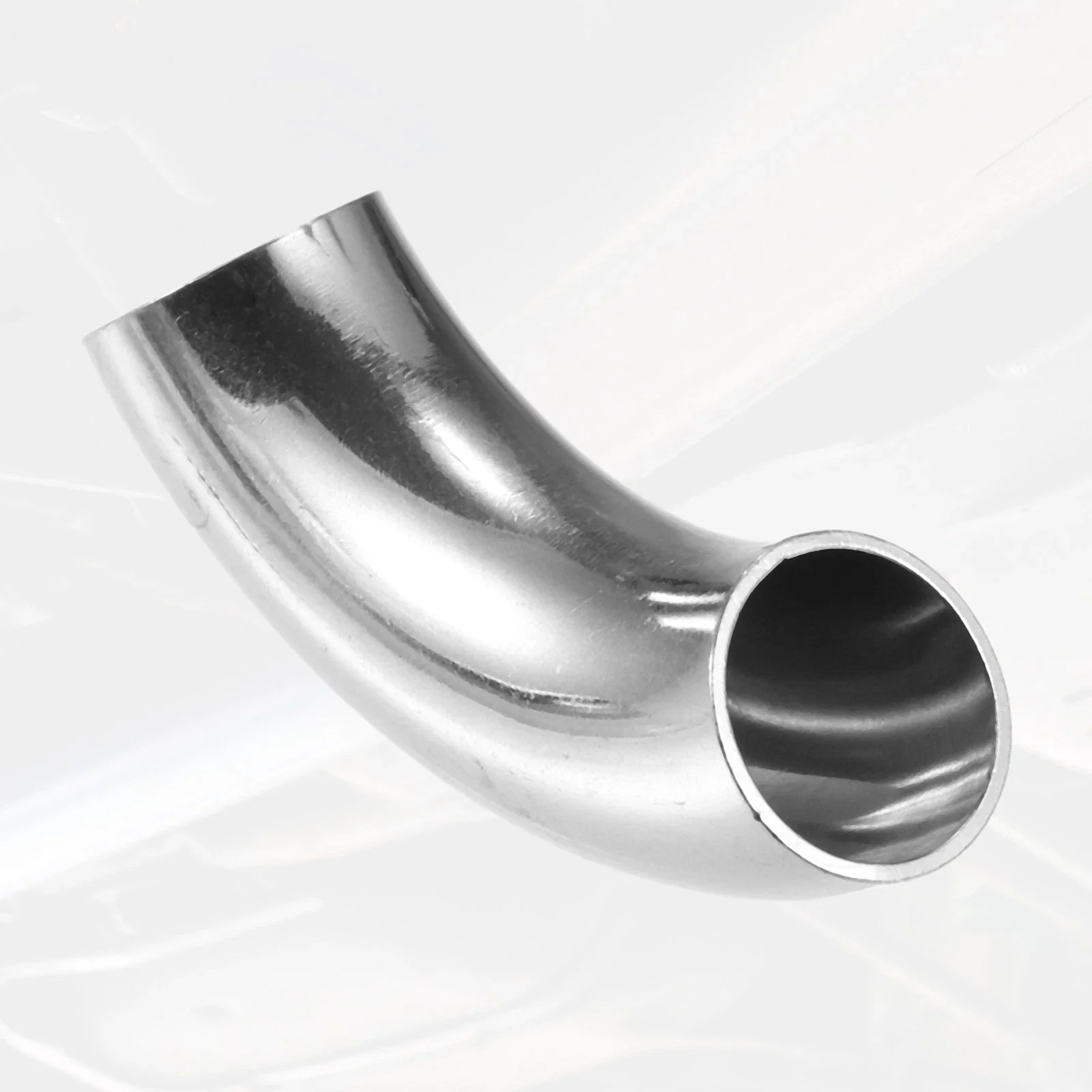 Paket 41 Inch Konektor Knalpot Mobil Poles 90 Derajat Sambungan Knalpot Pipa Knalpot Universal Fit Stainless Steel Bend Tube