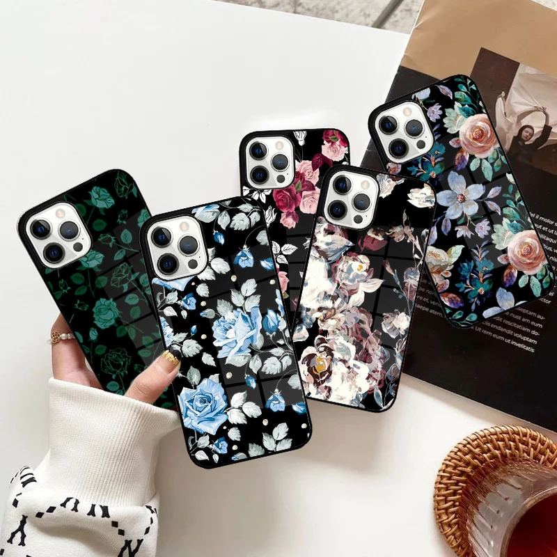 Mystical night III Botanical Night Garden Phone Case Magnetic for iPhone 15 16 14 13 Pro Max 11 12 Mini Magsafe Wireless Cover