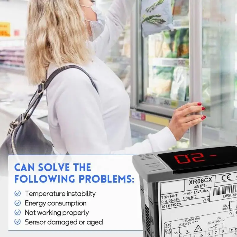 2025 وحدة تحكم درجة حرارة مسبار مزدوجة جديدة للتجميد التجاري الثلاجات المدمجة