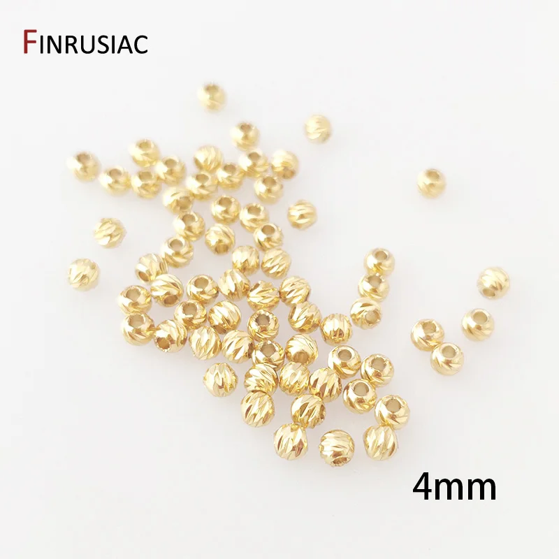 18 Karat vergoldete, gestreifte Blumenperlen, Trenner für Perlen, 2,5/3/4 mm Armband-Abstandsperlen, Schmuckherstellung, DIY-Zubehör – Detail 20