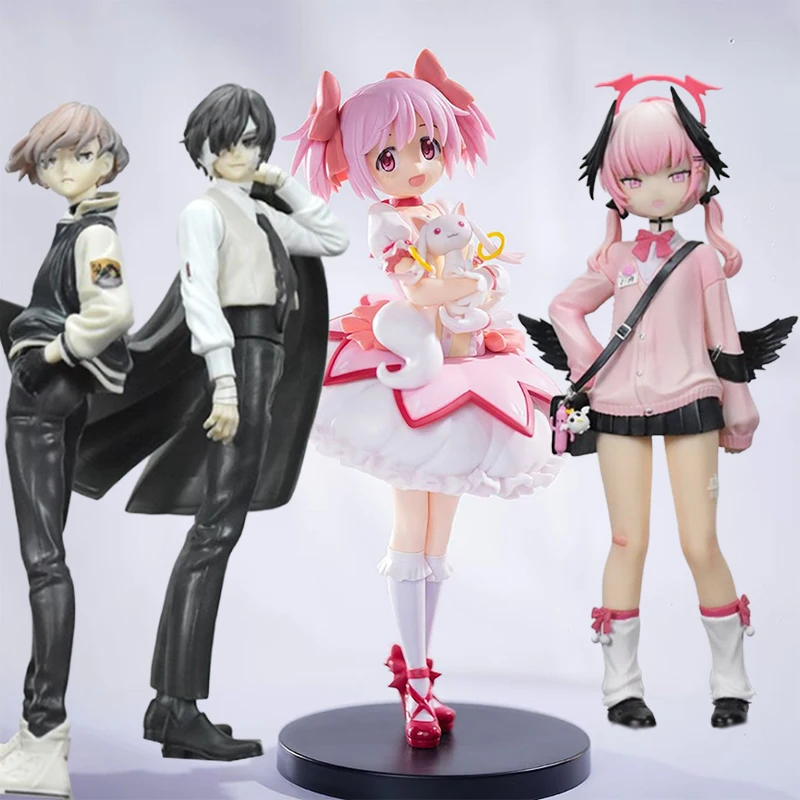 

Anime Cute Puella Magi Madoka Magica Figure Kaname Madoka Figurine Chuuya Statue Bungo Stray Dogs Dazai Osamu Action Figure Toys