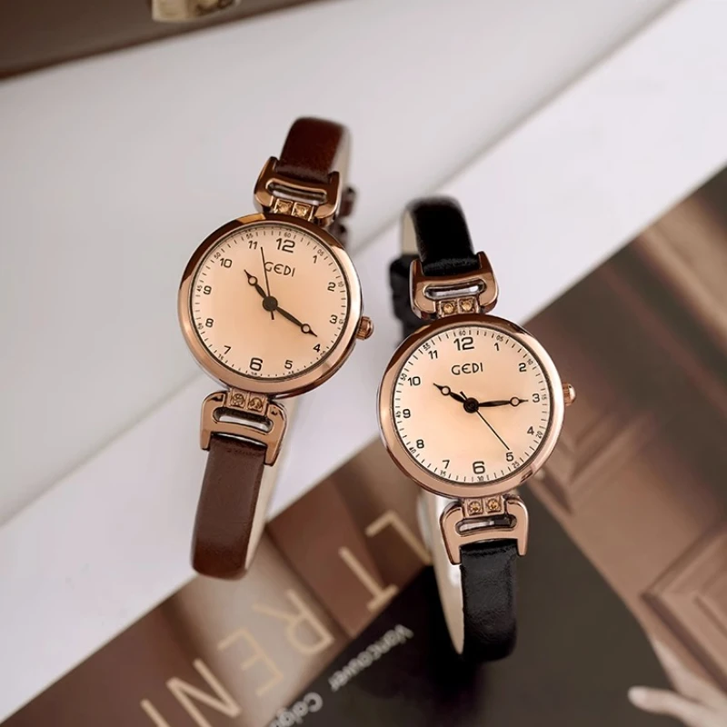 Classic Trend Ladies Watch Small Exquisite Light Luxury Niche Elegant Retro  Waterproof Dial 2025 New Quartz Watch Birthday Gift