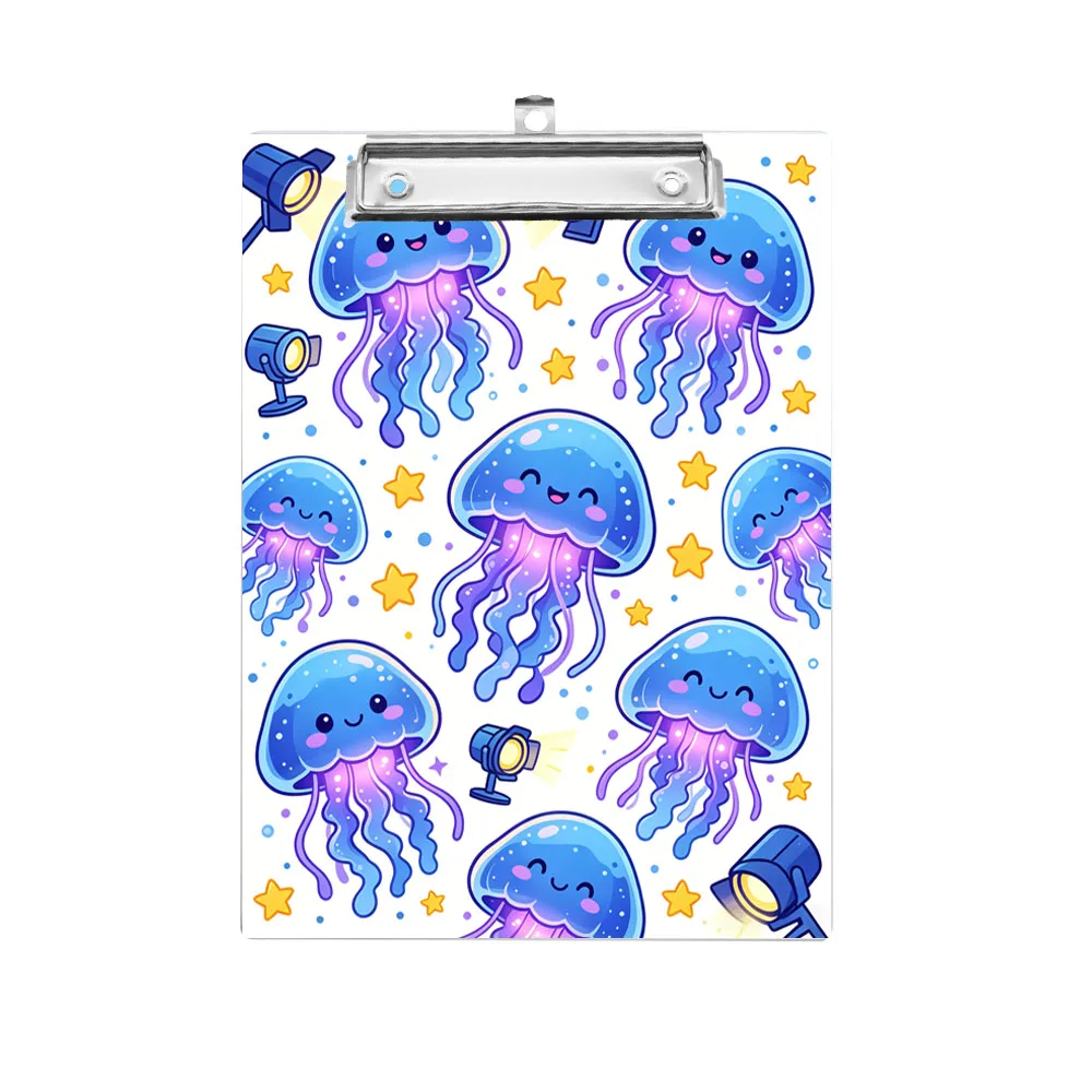 

1pc A4 jellyfish themed writing board clip double-sided printing pattern note sheet drawing size