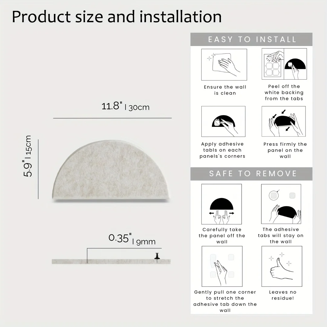6/12 Pcs Decorative Bulletin Board Home Decor Felt Tiles Walls Decoration Modern and Minimalist Wall Art Panel Kit Cork Board