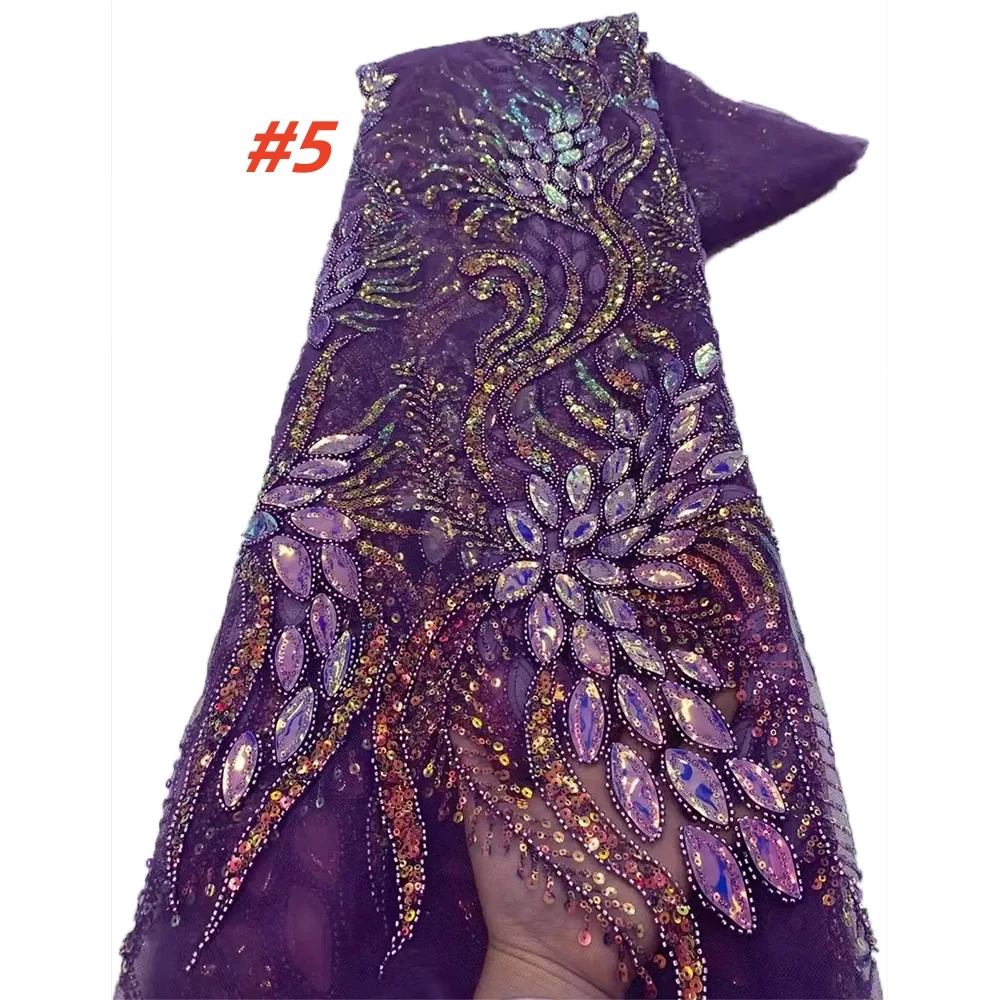 

Nigeiran Luxury Groom Tulle Lace Fabric 2025 High Quality African Sequins Embroidery French Mesh Laces For Bride Wedding Dress