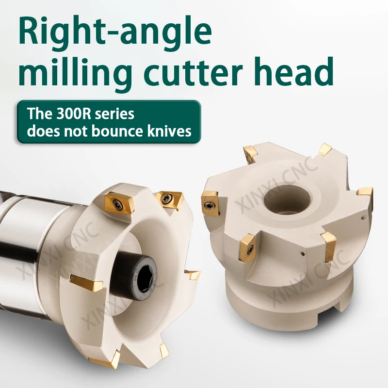 

300R cutter head set machining center CNC cutter head/face milling cutter head 90-degree corner clearance right-angle face