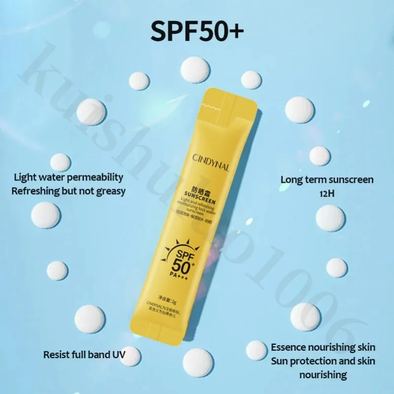 Protezione solare SPF 50+ Protezione viso corpo da UV Previene l'abbronzatura Prevenire le scottature Protezione solare Crema Isolamento solare 20 pezzi