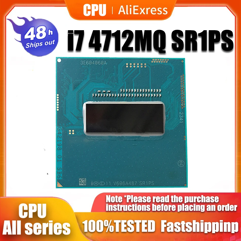 100% New i7-4712MQ i7 4712MQ SR1PS 2.3 GHz Quad-Core Eight-Thread CPU Processor 6M 37W Socket G3 PGA946B