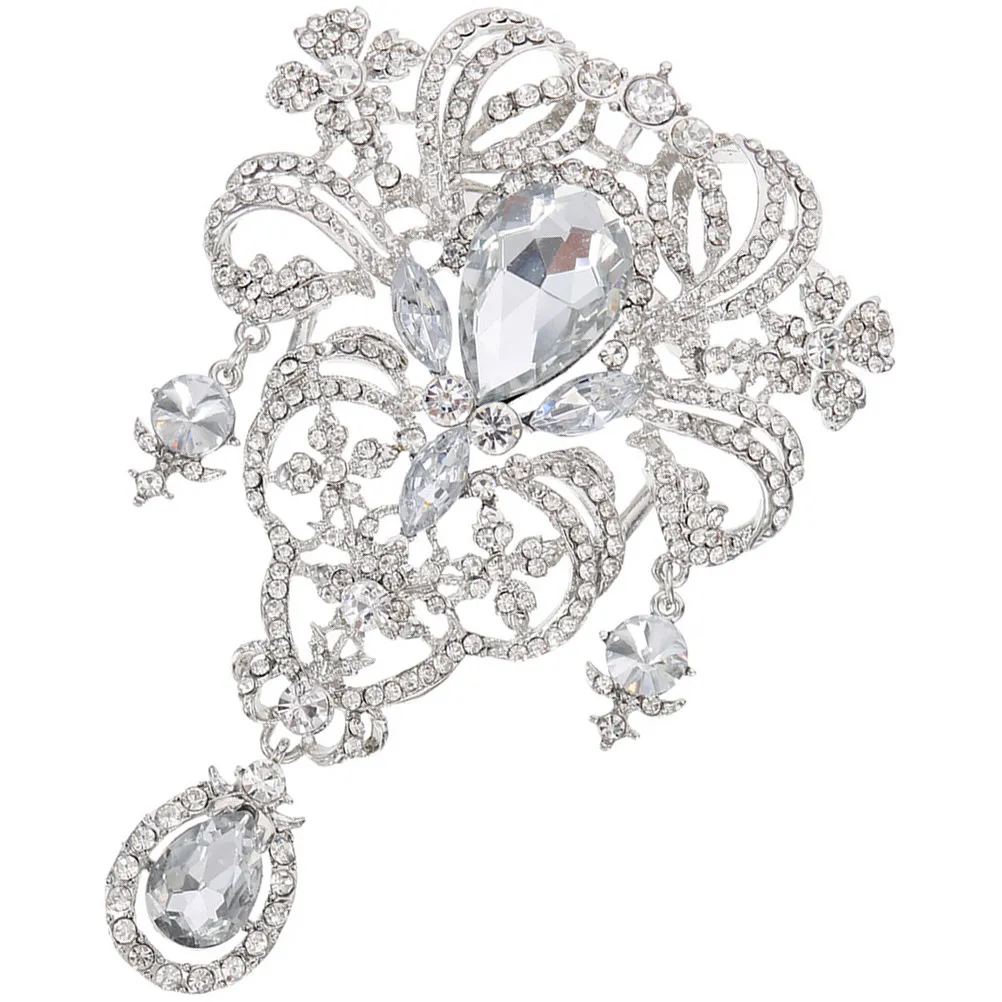 

Брошь-значок со стразами и кристаллами для женщин, модное украшение, декоративный аксессуар для одежды, рюкзака, шляпы, букета, рукоделия