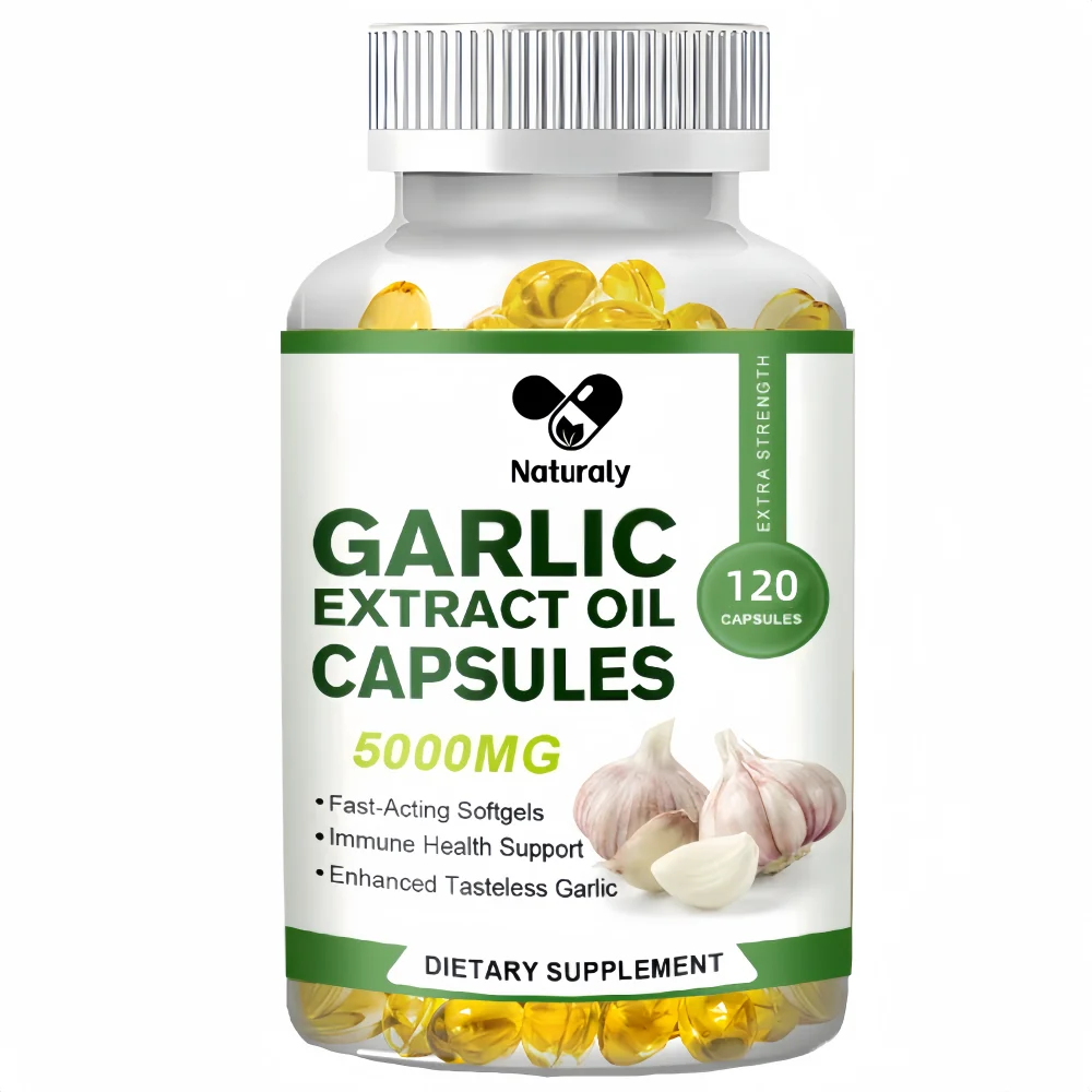 Garlic Oil Extract Capsule Immune and Cardiovascular Support Increase Glutathione Level Cellular Detox