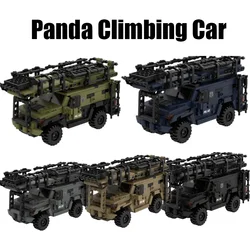 MOC Panda Climbing Car 3033 Military Armored Vehicle Army Weapons Building Block Assembly  Figures Accessories Guns Bricks Toys