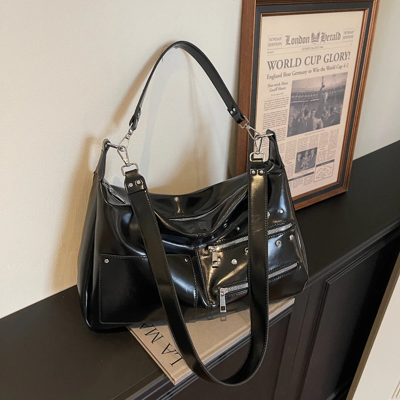 

Корейская брендовая женская сумка через плечо Y2k, качественная мягкая кожаная сумка, сумка на плечо, женская деловая сумка, вместительная сумка-тоут