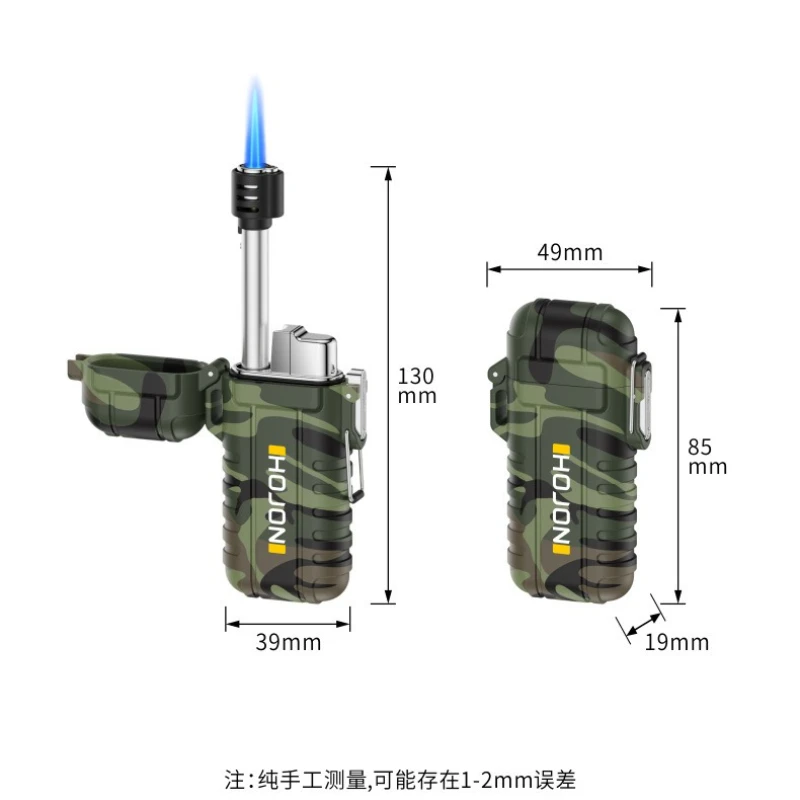 Outdoor Camping Sealed Waterproof Lighter Lighter Lightweight Portable Retractable Ignition with Lanyard Inflatable Lighter