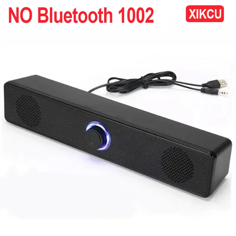 XIKCU Drahtlose Bluetooth- und PC-Soundbar, kabelgebundener Lautsprecher, USB-betriebene Soundbar für TV, PC, Laptop, Heimkino, Surround-Audiosystem 4