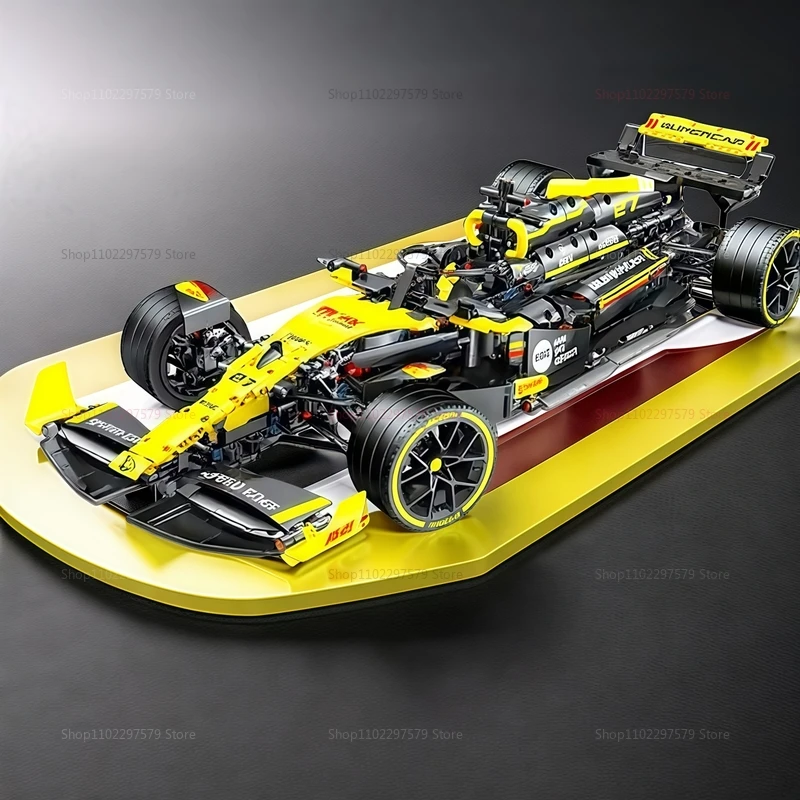 Tecnico 1:8 Formula Racing Car Building Blocks MOC City Speed Racing F1 Modello di veicolo Kit Regalo per bambini Giocattolo educativo