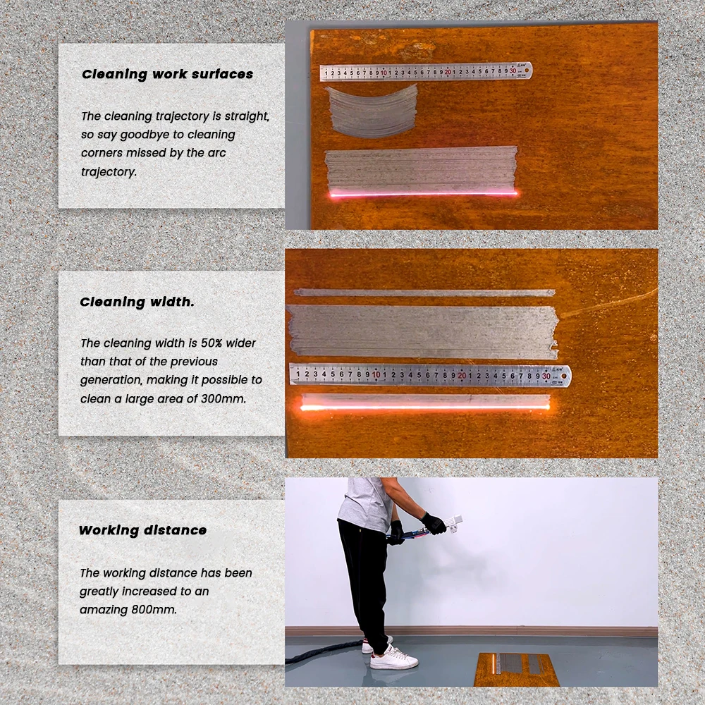 آلة تنظيف ألياف الليزر 1500 واط 3000 واط مصدر ليزر BWT SUP22C رأس تنظيف ليزر محمول للمهنيين في تنظيف المعادن #2