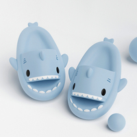 Great Promotion Women's Slippers Cute Cartoon Shark Anti Slip High Quality Thick Bottom Indoor Outdoor Beach Couple Sandals